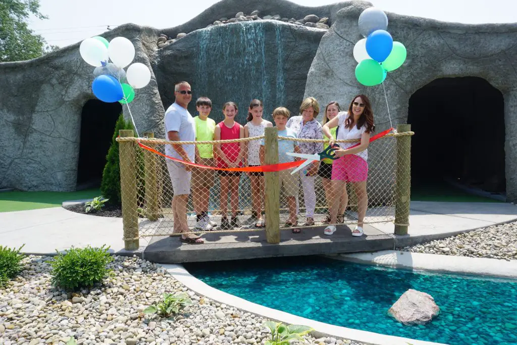 Grand ribbon-cutting ceremony at the Key North Family Fun Center's new adventure golf course.