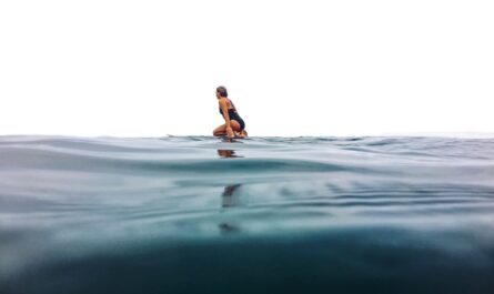 Woman on innertube in Lake Huron, illustrating the dangers of drifting offshore