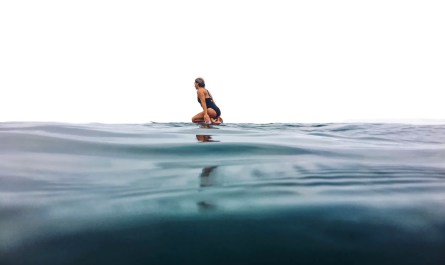 Woman on innertube in Lake Huron, illustrating the dangers of drifting offshore