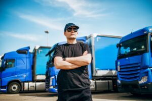 Photo featuring a commercial driver in Canada, highlighting the excitement and opportunity in this profession