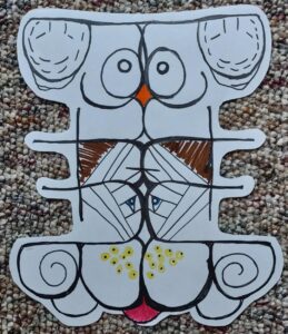 Children and adults participating in the Magic of Symmetry Art Program at HCNC