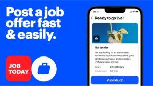 Michigan Job Today Recruitment platform interface on a smartphone