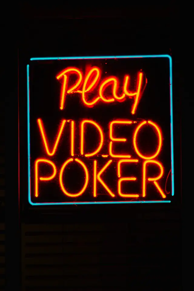 Video Poker sign