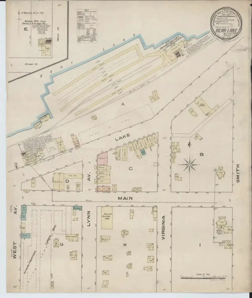 Sanborn Fire Insurance Map from Bear Lake, Manistee County, Michigan.