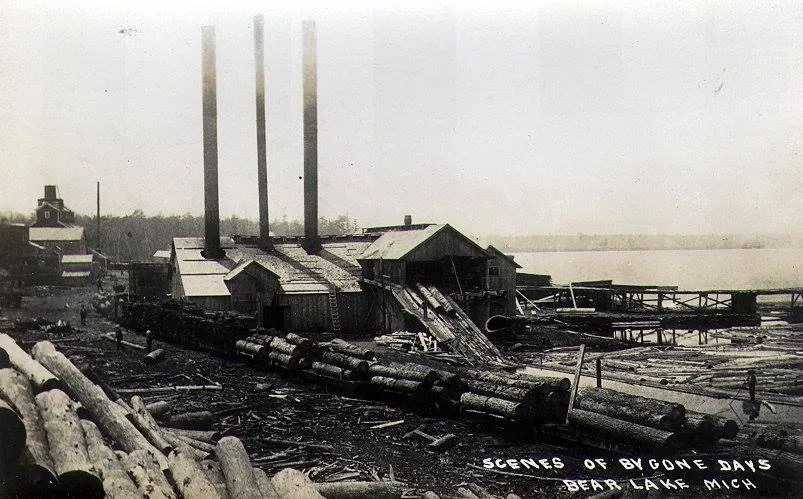 Lumber Mill at Bear Lake Michigan - Courtesy Village of Bear Lake