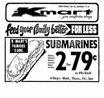 Kmart Submarine Sandwich
