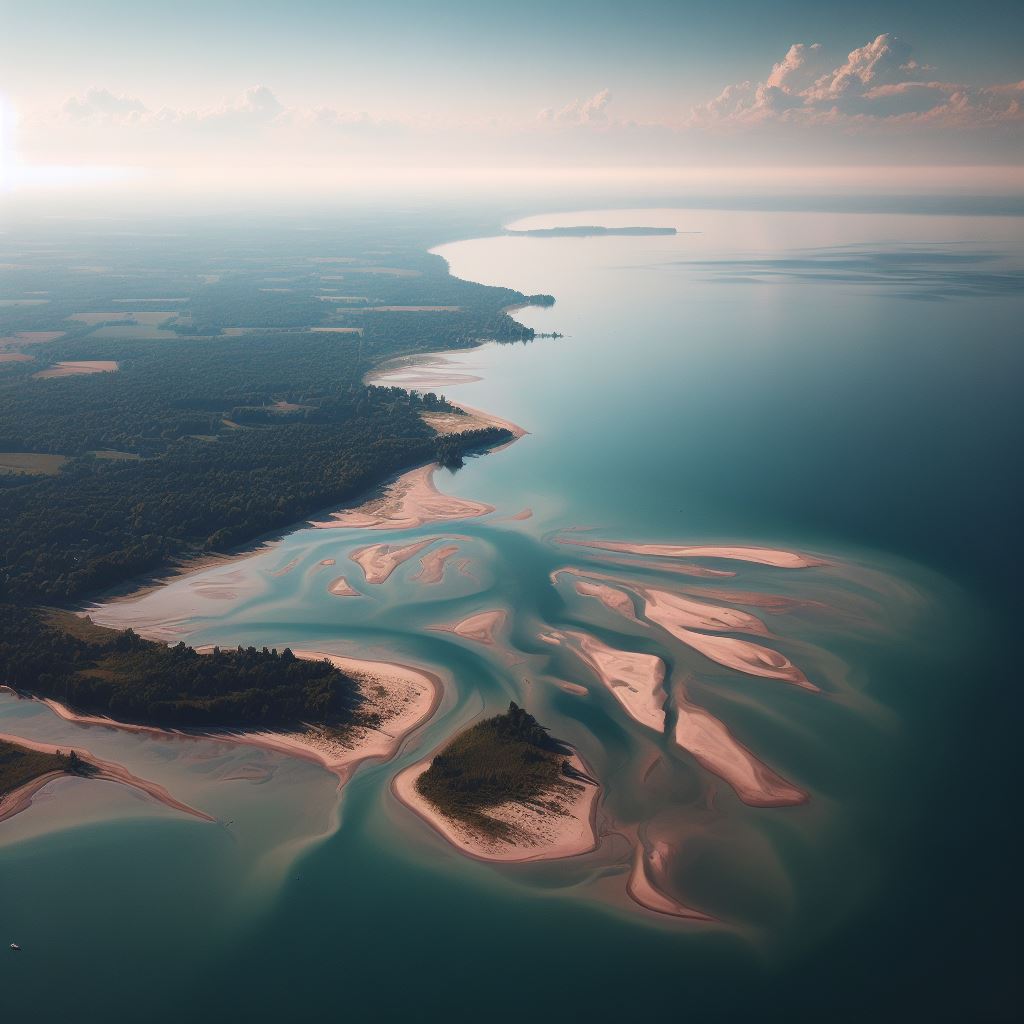 An artist view of the Great Lakes Shoreline - Great Lakes Water Level news