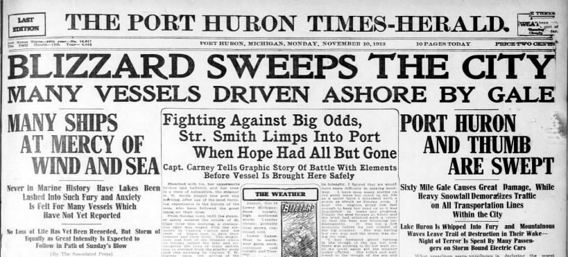 Blizzard impacts ships in Port Huron