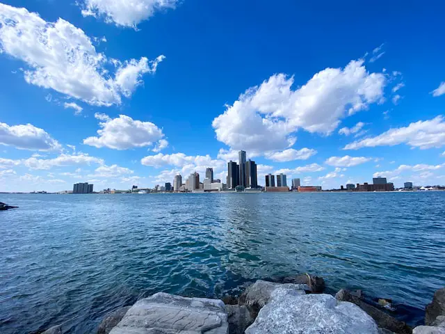 Detroit Skyline from Canada
