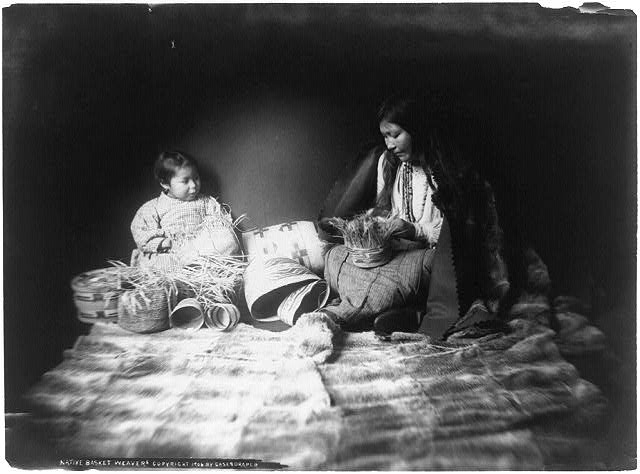 Native American Basket Weavers - Courtesy Library of Congress