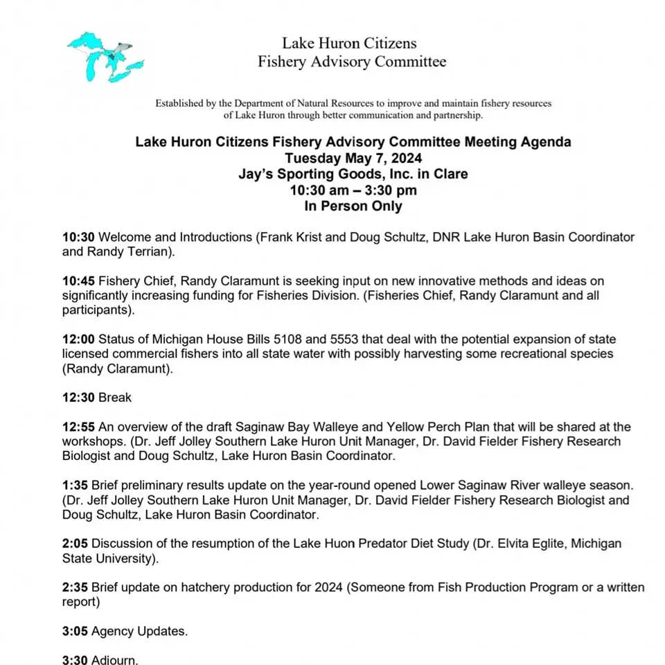 Lake Huron Citizens Fishery Advisory Committee