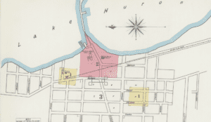 Map of Sand Beach with Depot