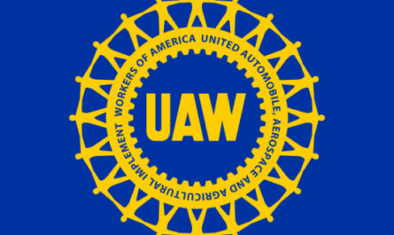 a blue and yellow logo