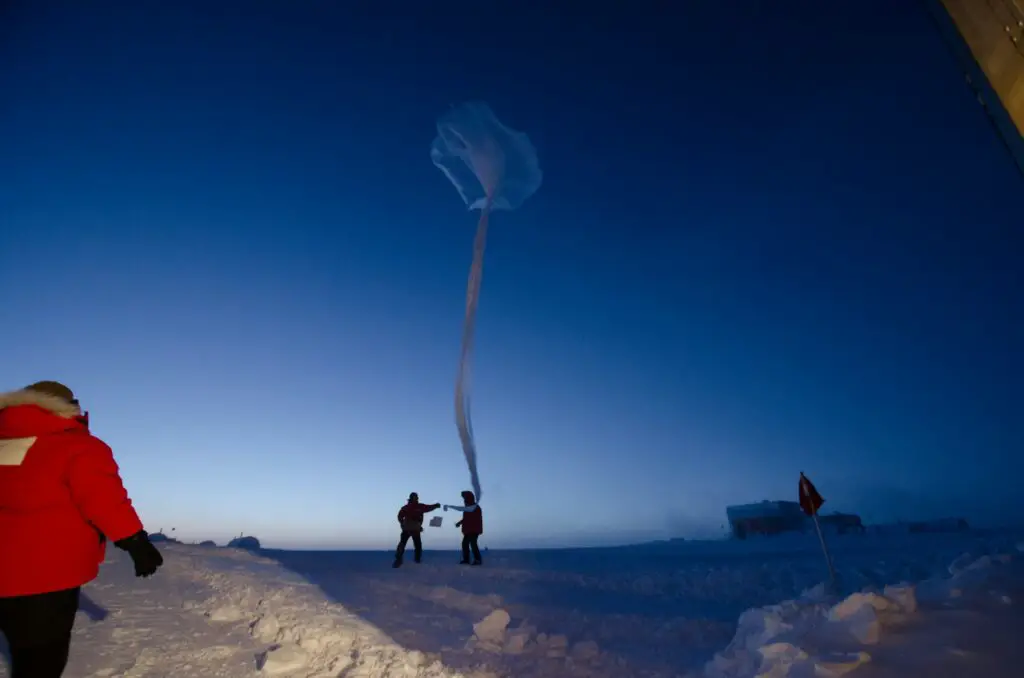 Lake Huron debris - Weather balloon launch.