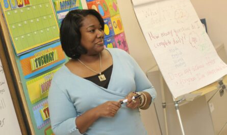 photo of woman teaching