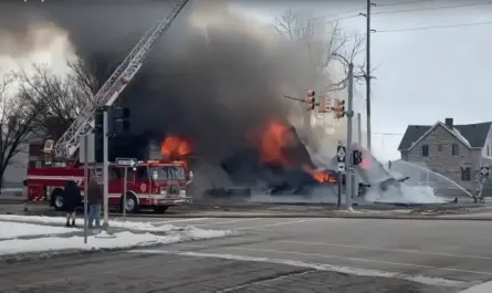 Bay City House Fire - Courtesy MLive YouTube Video Screenshot