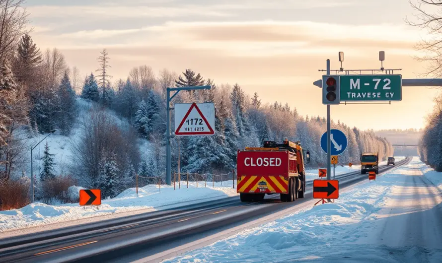 M-72 Closure Brings Traffic Detours to Traverse City in January