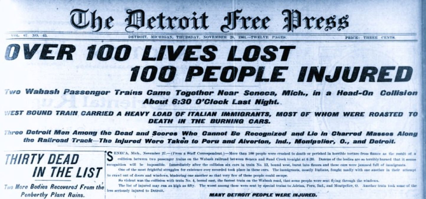 Headlines of the Seneca Wabash Disaster