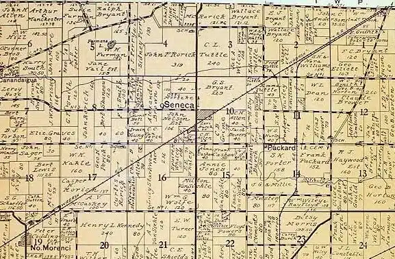 Map of Seneca Michigan