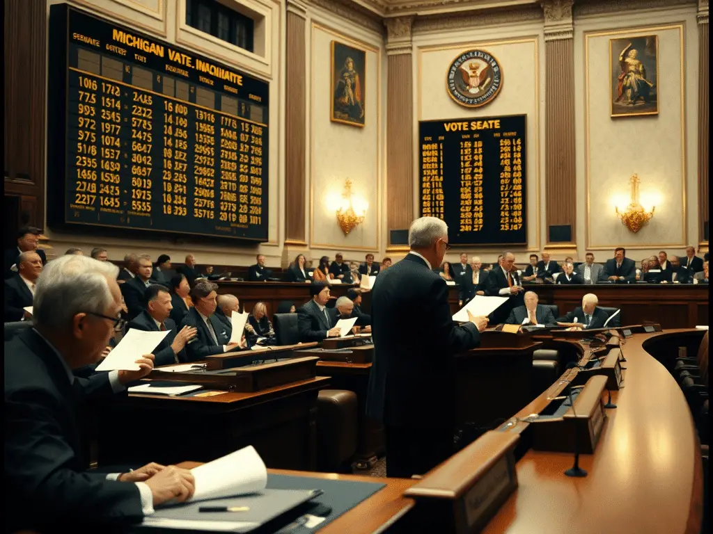 a group of people in a room talking abouit Michigan FOIA