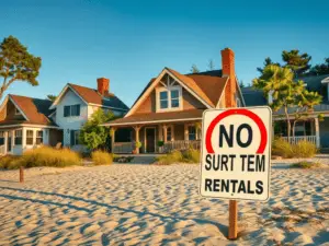 a sign in the sand