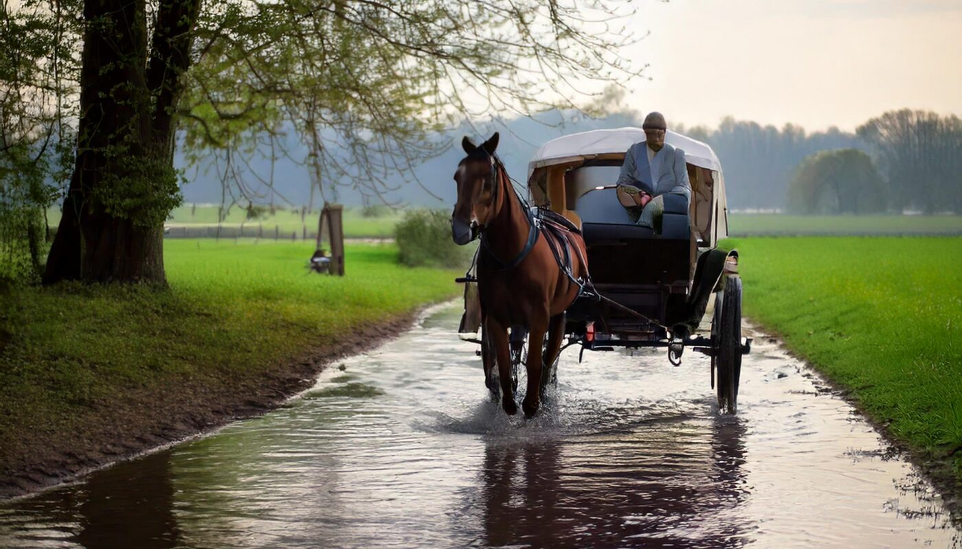 Buggy on Flooded Road