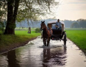 Buggy on Flooded Road