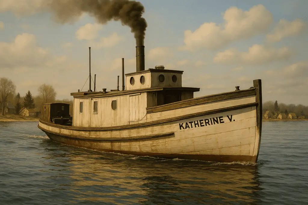 Artisit Rendition Of A Great Lakes Fishing Tug