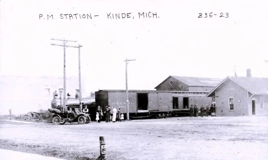 Last Stop to the Sugar Beet Fields – Kinde’s Pere Marquette Station, Circa 1915