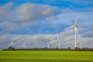 Wind turbines, Norfolk, England