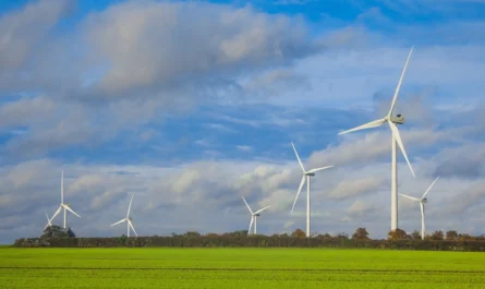 Wind turbines, Norfolk, England