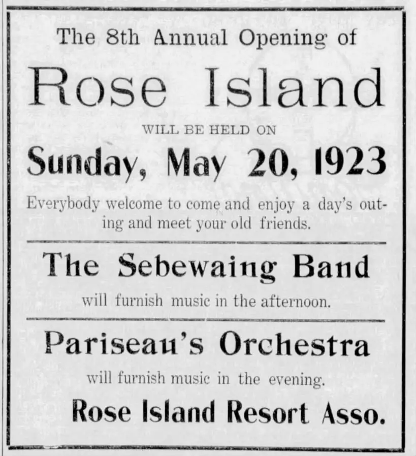 Rose Island Ad of Opening day