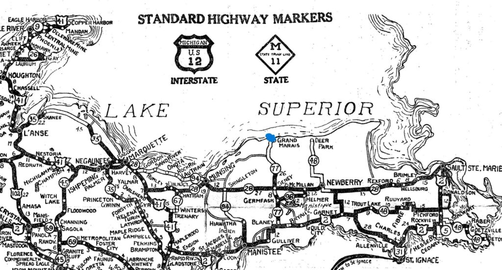Map showing Grand Marais location