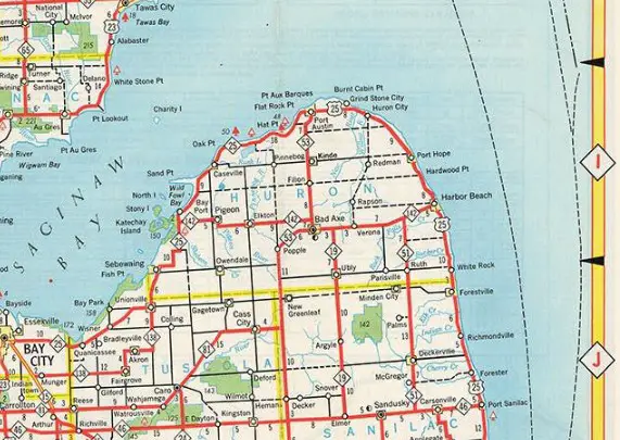 Michigan Road Map 1960