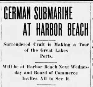 German Submarine at Harbor Beach