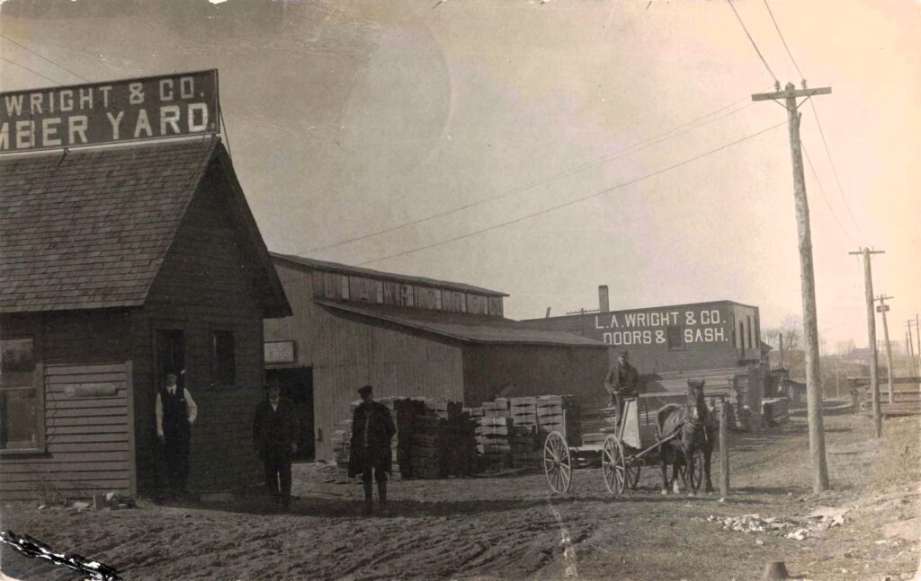 L.A. Wright lumber yard and sash company