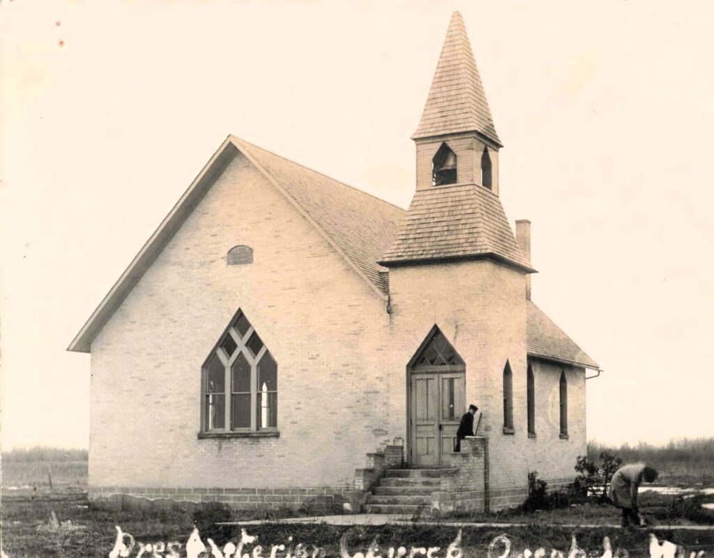 Historic church with steeple and porch