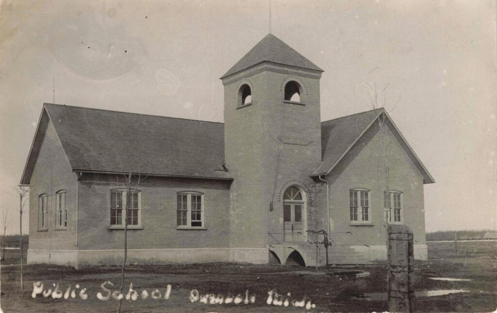 Historic public school building exterior.