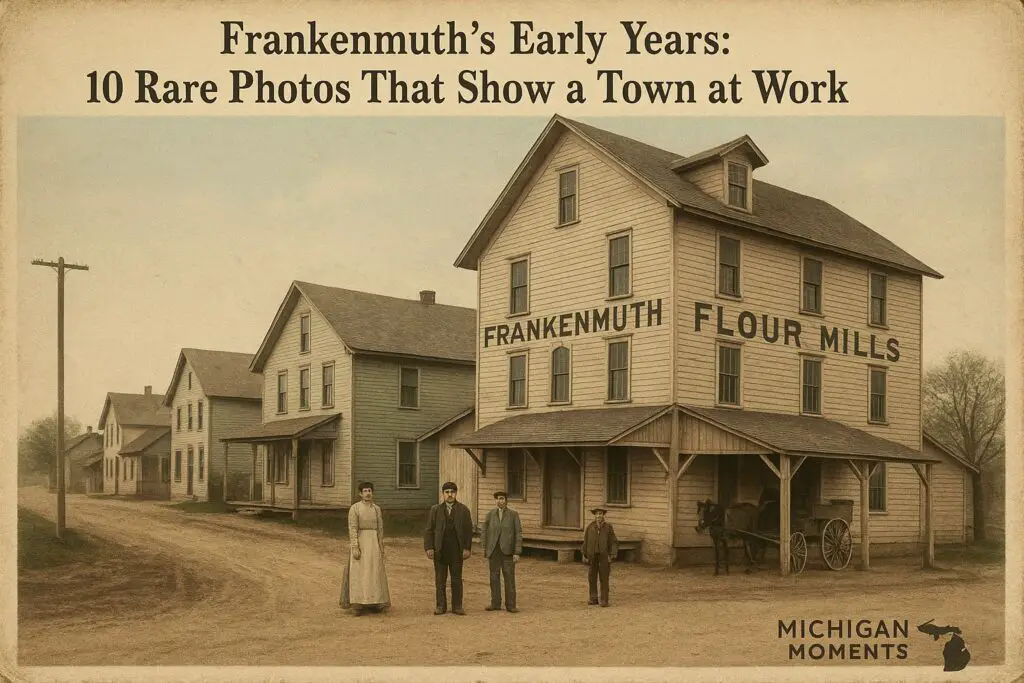 a group of people standing in front of a building