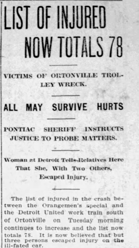Ortonville Interurban accident