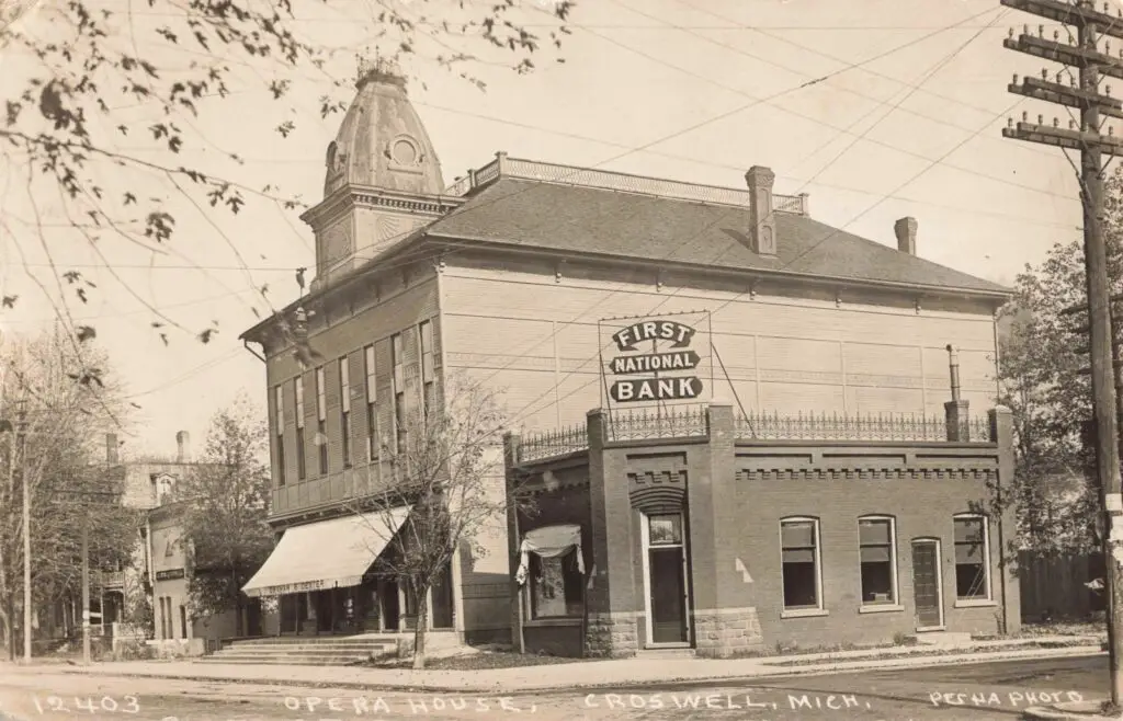 a building with a sign on the front