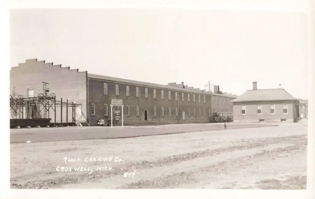 a building with a sign in the front