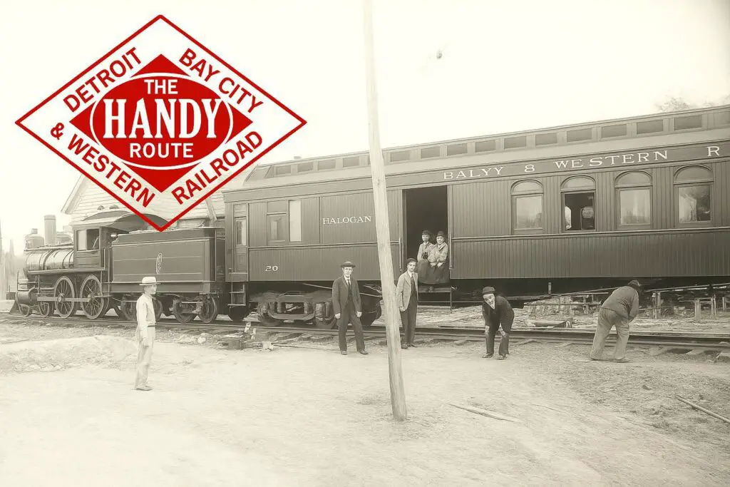 a group of people standing in front of a train