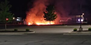 Fireworks tent explosion Cadillac