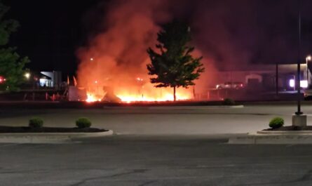 Fireworks tent explosion Cadillac