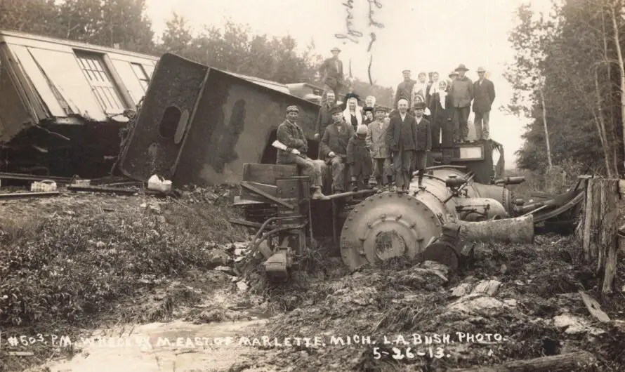 The 1913 Pere Marquette Train Wreck Near Marlette – 4 rare photos of a forgotten event