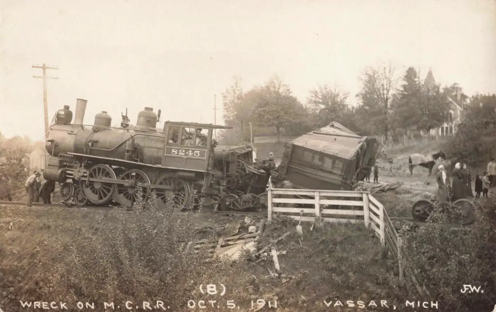 a train crashed into a train