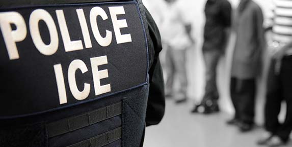 close-up of a police officer's vest