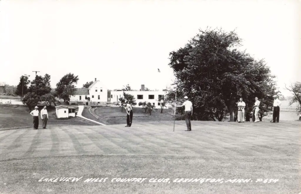 a group of people playing golf