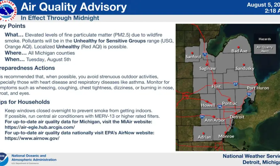 Michigan Air Quality Advisory Sparks Urgent Health Warning for Millions – August 5, 2025